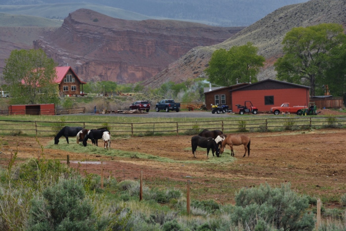 Wyoming landscape in the rain